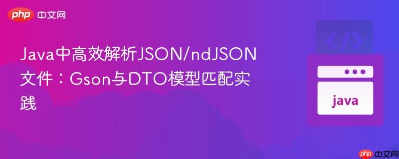 Java中高效解析JSON/ndJSON文件：Gson与DTO模型匹配实践