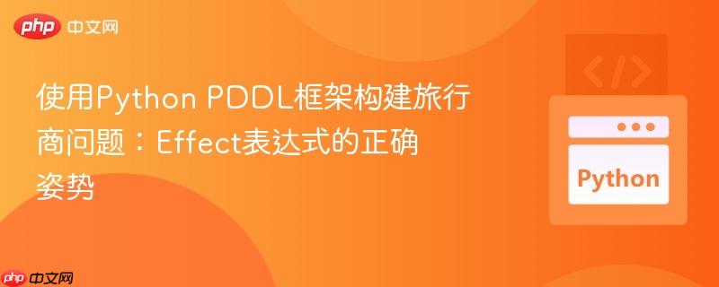 使用Python PDDL框架构建旅行商问题：Effect表达式的正确姿势