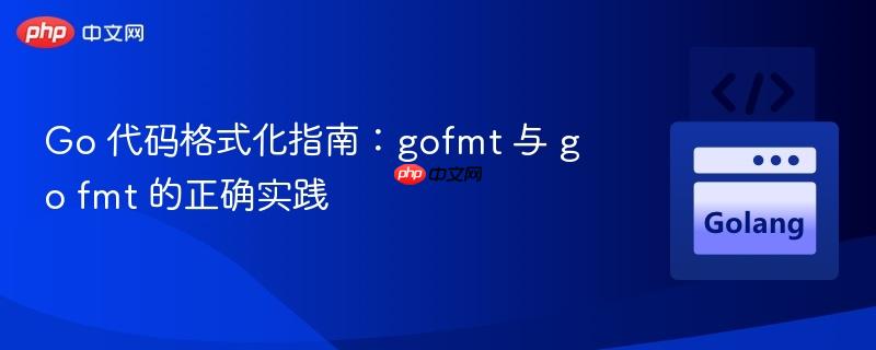 Go 代码格式化指南：gofmt 与 go fmt 的正确实践