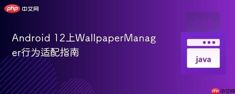 Android 12上WallpaperManager行为适配指南