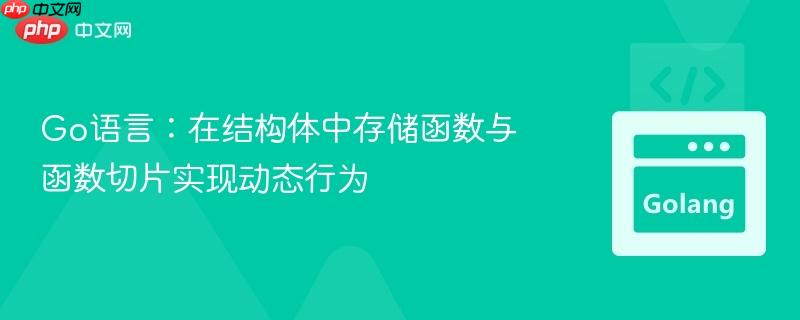 Go语言：在结构体中存储函数与函数切片实现动态行为