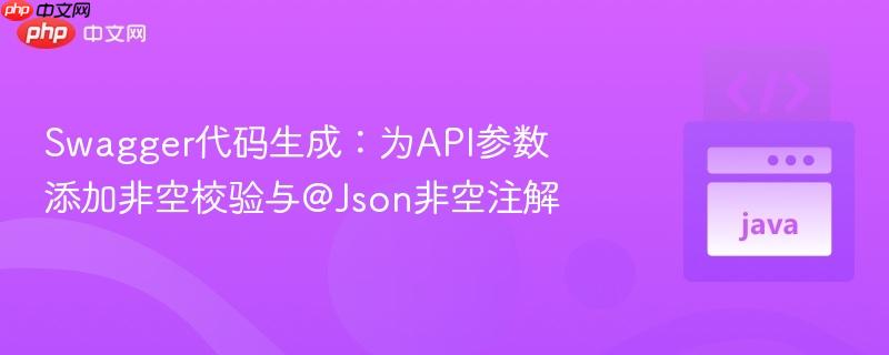 Swagger代码生成：为API参数添加非空校验与@Json非空注解