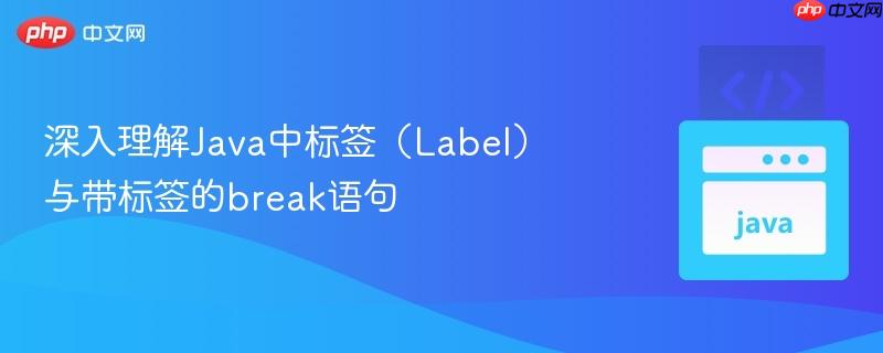 深入理解Java中标签（Label）与带标签的break语句