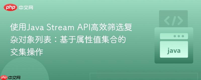 使用Java Stream API高效筛选复杂对象列表：基于属性值集合的交集操作