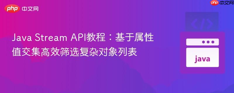 Java Stream API教程：基于属性值交集高效筛选复杂对象列表