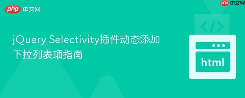 jQuery Selectivity插件动态添加下拉列表项指南