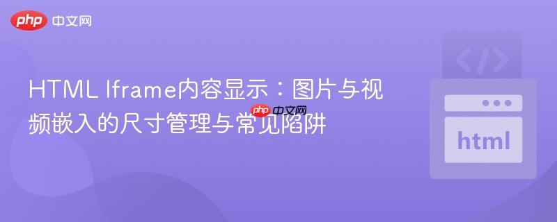 HTML Iframe内容显示：图片与视频嵌入的尺寸管理与常见陷阱