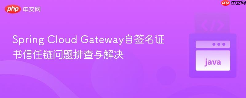Spring Cloud Gateway自签名证书信任链问题排查与解决