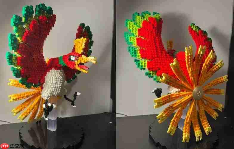 乐高神人再临！宝可梦粉丝以3500颗积木耗时4个月重现二代神兽凤王