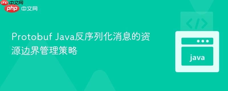 Protobuf Java反序列化消息的资源边界管理策略