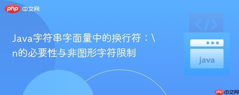 Java字符串字面量中的换行符：
的必要性与非图形字符限制