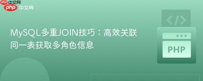 MySQL多重JOIN技巧：高效关联同一表获取多角色信息