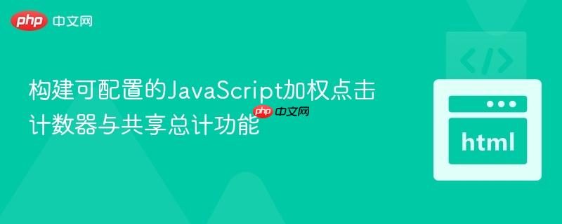 构建可配置的JavaScript加权点击计数器与共享总计功能