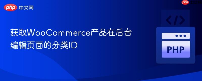获取woocommerce产品在后台编辑页面的分类id