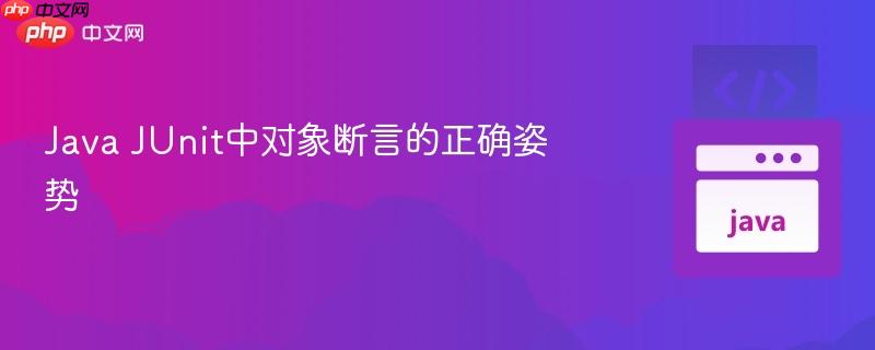 Java JUnit中对象断言的正确姿势