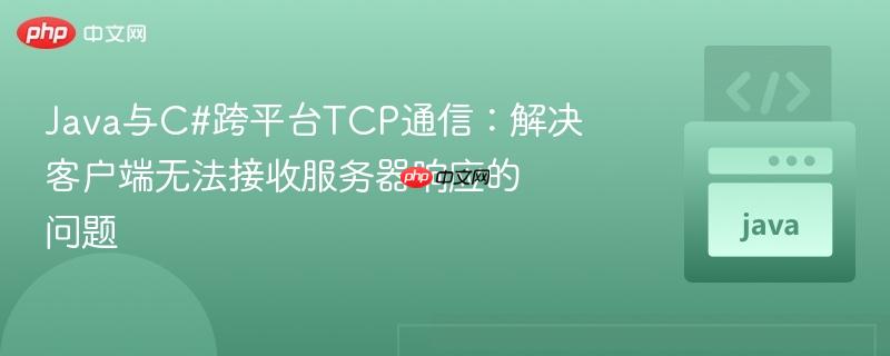 Java与C#跨平台TCP通信：解决客户端无法接收服务器响应的问题