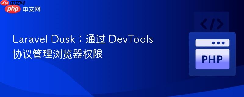 Laravel Dusk：通过 DevTools 协议管理浏览器权限