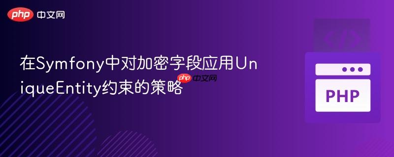 在Symfony中对加密字段应用UniqueEntity约束的策略