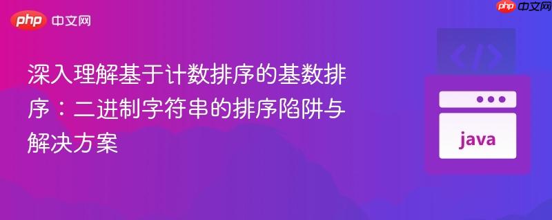 深入理解基于计数排序的基数排序：二进制字符串的排序陷阱与解决方案