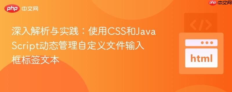 深入解析与实践:使用css和javascript动态管理自定义文件输入框标签文本