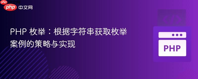 PHP 枚举：根据字符串获取枚举案例的策略与实现