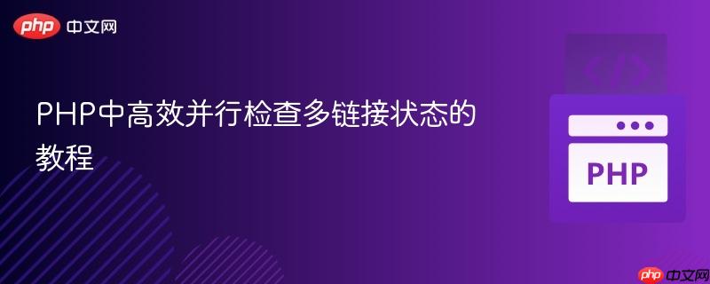 PHP中高效并行检查多链接状态的教程