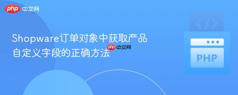 Shopware订单对象中获取产品自定义字段的正确方法