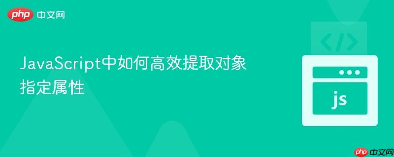 JavaScript中如何高效提取对象指定属性