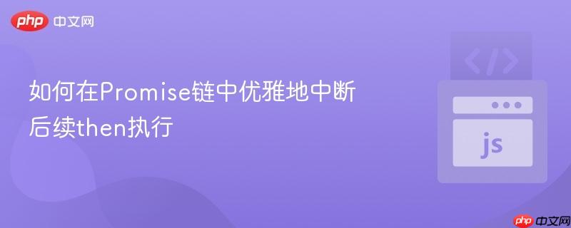 如何在Promise链中优雅地中断后续then执行