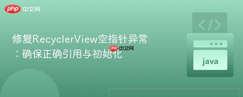 修复RecyclerView空指针异常：确保正确引用与初始化