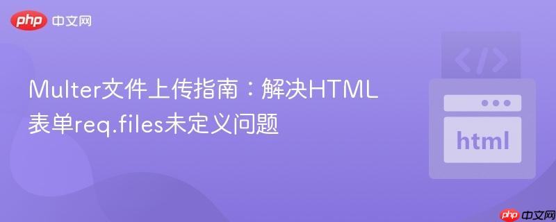 Multer文件上传指南：解决HTML表单req.files未定义问题