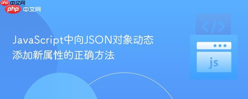 JavaScript中向JSON对象动态添加新属性的正确方法