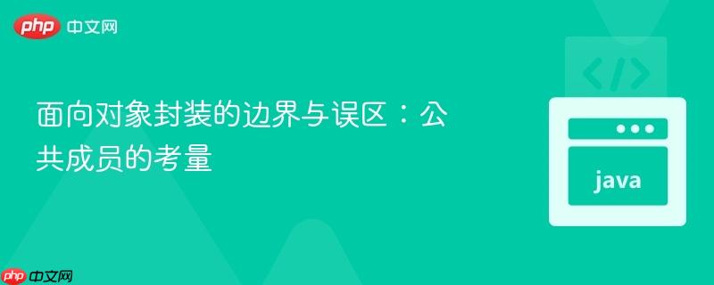 面向对象封装的边界与误区：公共成员的考量
