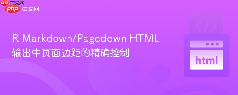 R Markdown/Pagedown HTML 输出中页面边距的精确控制