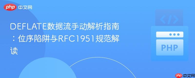 DEFLATE数据流手动解析指南：位序陷阱与RFC1951规范解读