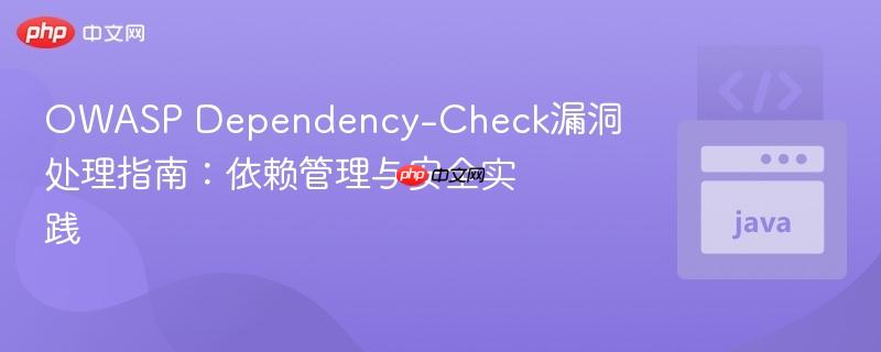 OWASP Dependency-Check漏洞处理指南：依赖管理与安全实践