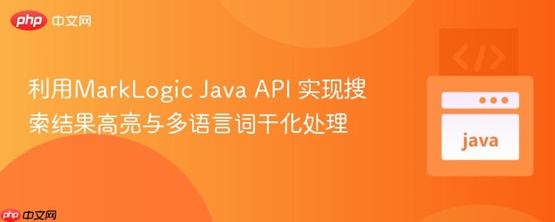 利用MarkLogic Java API 实现搜索结果高亮与多语言词干化处理