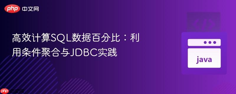 高效计算sql数据百分比：利用条件聚合与jdbc实践