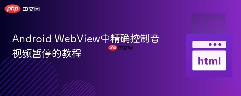 Android WebView中精确控制音视频暂停的教程