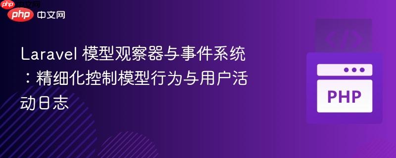 laravel 模型观察器与事件系统：精细化控制模型行为与用户活动日志