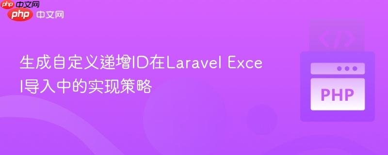 生成自定义递增ID在Laravel Excel导入中的实现策略