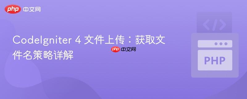 CodeIgniter 4 文件上传：获取文件名策略详解