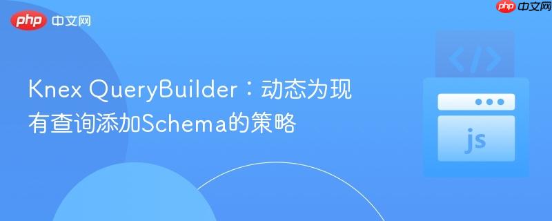 Knex QueryBuilder：动态为现有查询添加Schema的策略