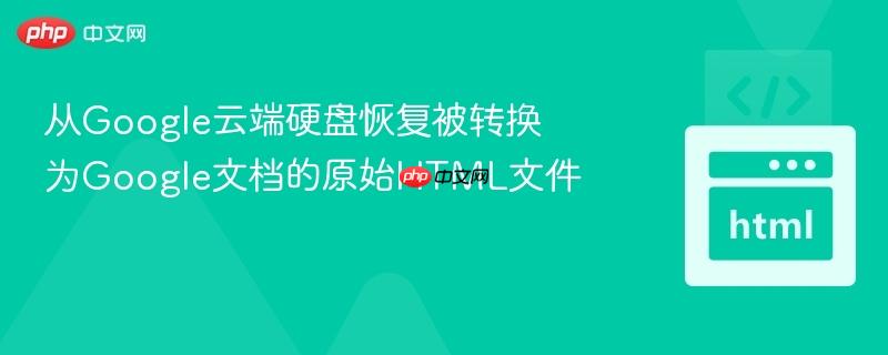 从Google云端硬盘恢复被转换为Google文档的原始HTML文件