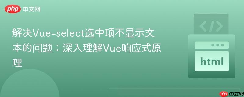 解决Vue-select选中项不显示文本的问题：深入理解Vue响应式原理