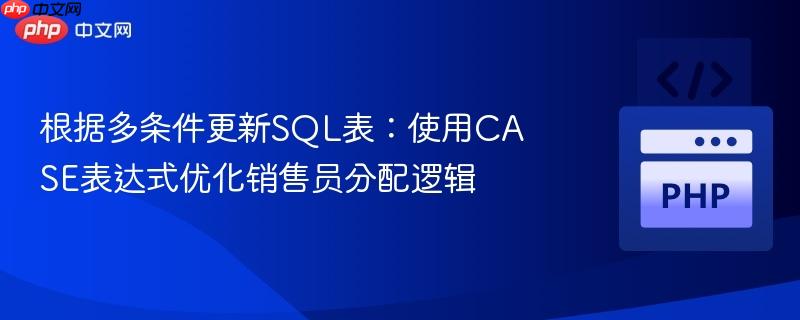 根据多条件更新SQL表：使用CASE表达式优化销售员分配逻辑