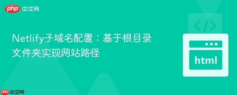 Netlify子域名配置：基于根目录文件夹实现网站路径