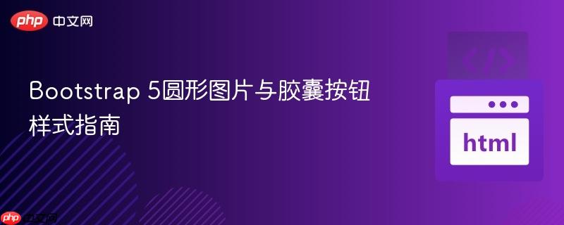 Bootstrap 5圆形图片与胶囊按钮样式指南