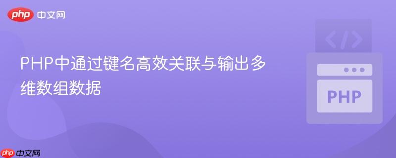 PHP中通过键名高效关联与输出多维数组数据