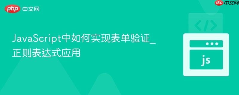 JavaScript中如何实现表单验证_正则表达式应用